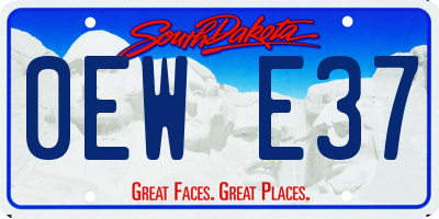 SD license plate 0EWE37