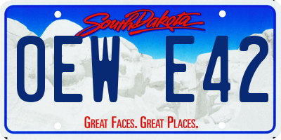 SD license plate 0EWE42
