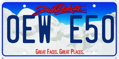 SD license plate 0EWE50