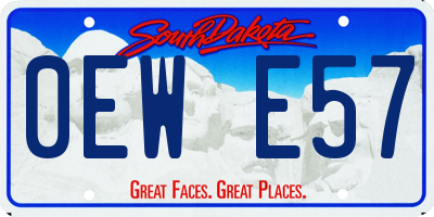 SD license plate 0EWE57
