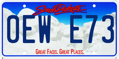 SD license plate 0EWE73