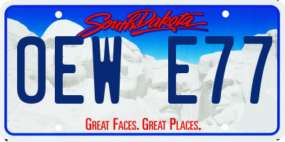 SD license plate 0EWE77