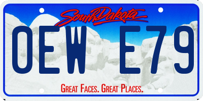 SD license plate 0EWE79