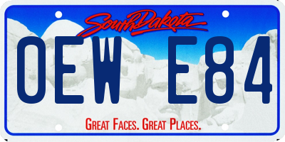 SD license plate 0EWE84