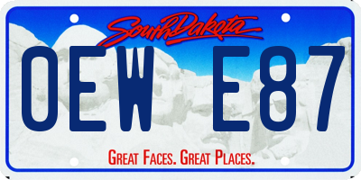 SD license plate 0EWE87