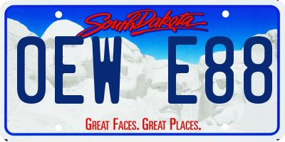 SD license plate 0EWE88