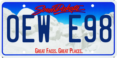 SD license plate 0EWE98