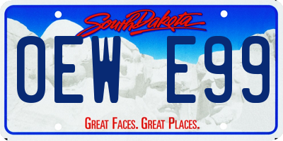 SD license plate 0EWE99