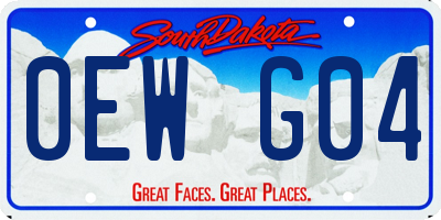 SD license plate 0EWG04
