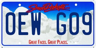 SD license plate 0EWG09