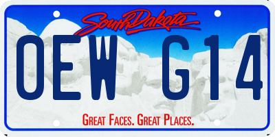 SD license plate 0EWG14