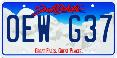 SD license plate 0EWG37
