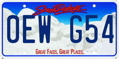SD license plate 0EWG54