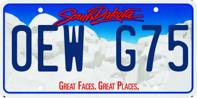 SD license plate 0EWG75