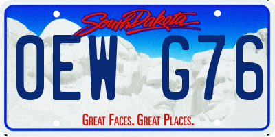 SD license plate 0EWG76