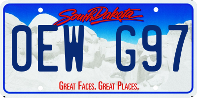 SD license plate 0EWG97