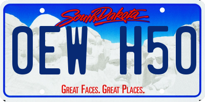 SD license plate 0EWH50