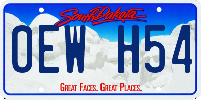 SD license plate 0EWH54