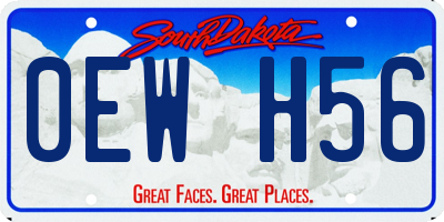 SD license plate 0EWH56
