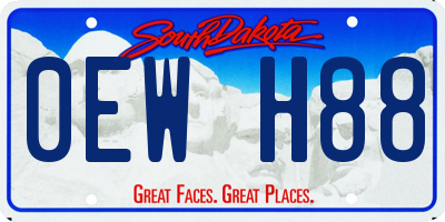 SD license plate 0EWH88