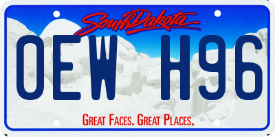 SD license plate 0EWH96