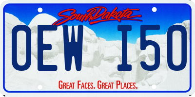 SD license plate 0EWI50