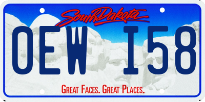 SD license plate 0EWI58