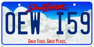 SD license plate 0EWI59