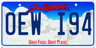 SD license plate 0EWI94