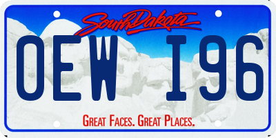 SD license plate 0EWI96