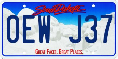 SD license plate 0EWJ37