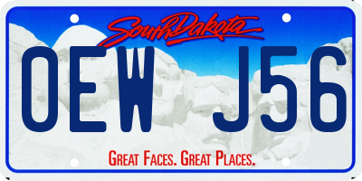 SD license plate 0EWJ56