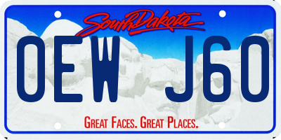 SD license plate 0EWJ60