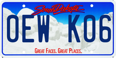 SD license plate 0EWK06