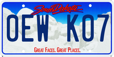 SD license plate 0EWK07