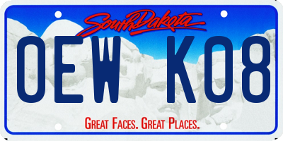 SD license plate 0EWK08