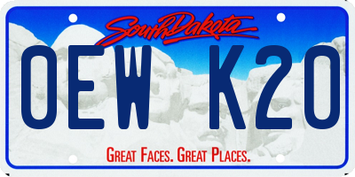 SD license plate 0EWK20
