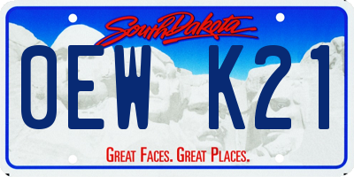 SD license plate 0EWK21