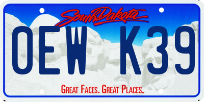 SD license plate 0EWK39