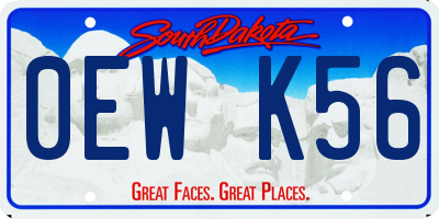 SD license plate 0EWK56