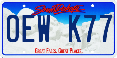 SD license plate 0EWK77