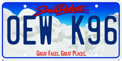 SD license plate 0EWK96