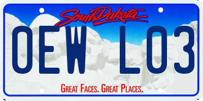 SD license plate 0EWL03