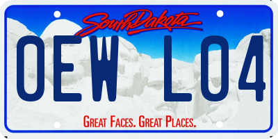 SD license plate 0EWL04
