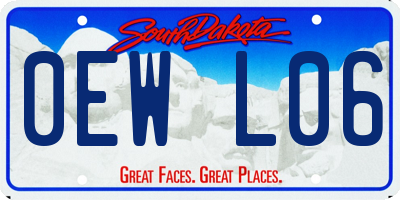 SD license plate 0EWL06