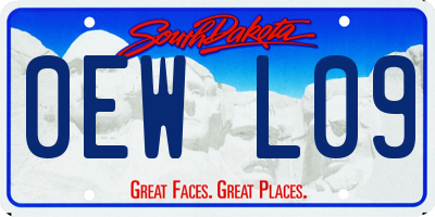 SD license plate 0EWL09