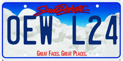 SD license plate 0EWL24