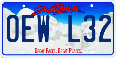 SD license plate 0EWL32