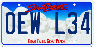 SD license plate 0EWL34