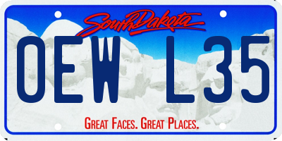 SD license plate 0EWL35